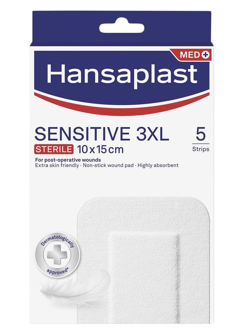 Sensitive 3XL Sterile Nonsticky Compress 5 Strips