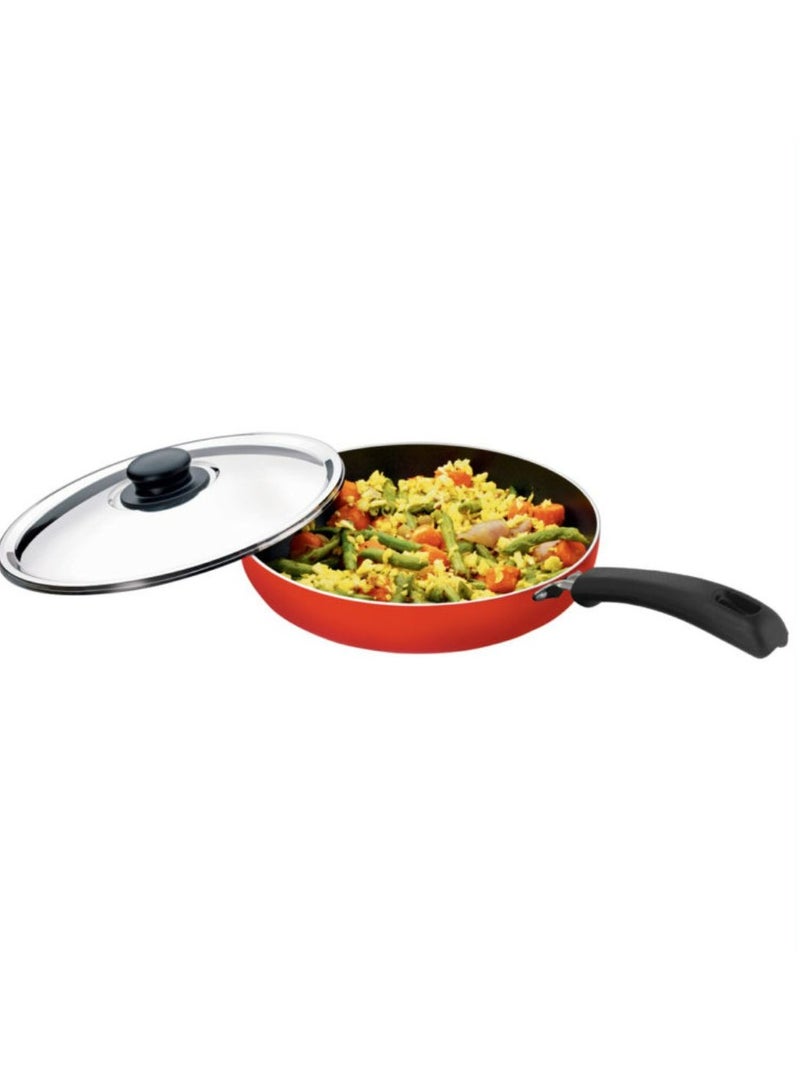Premier Aluminium Non Stick Fry Pan Classic with Stainless Steel lid - 26 Cm