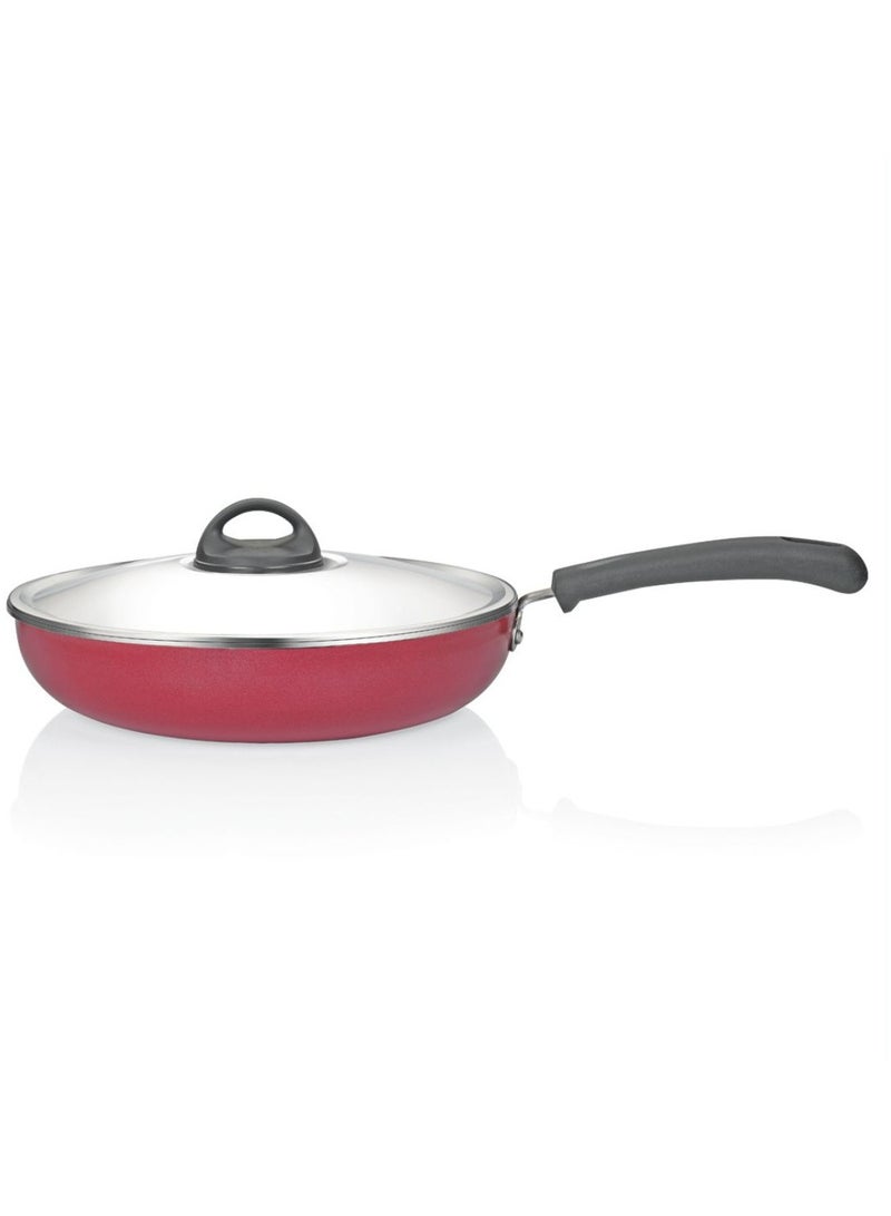 Premier Aluminium Non Stick Fry Pan  Classic with Stainless Steel lid - 24 Cm