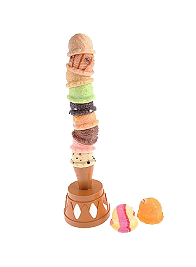 Ice Cream Stacking Tower Balancing Game With Scooper For Kids