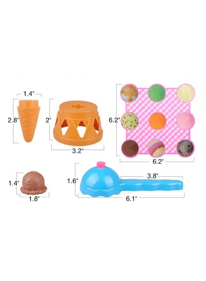 Ice Cream Stacking Tower Balancing Game With Scooper For Kids