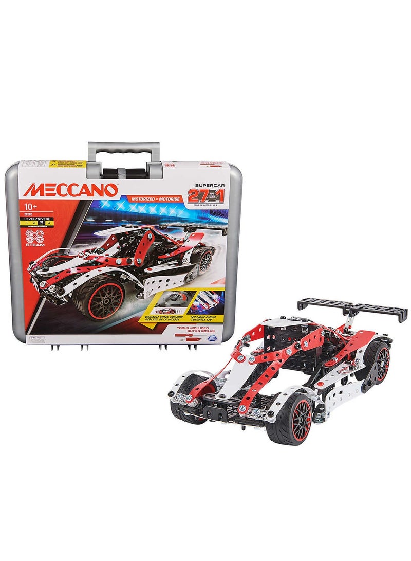 27-in-1 Motorized Supercar STEM Activity Building Kit With 6V Electrical Motor