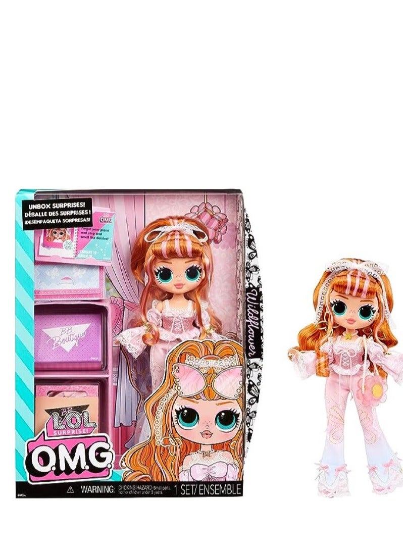 Fashion Doll(Wildflower) Includes Doll, Multiple Surprises, and Fabulous Accessories - Great for Kids Ages 4+