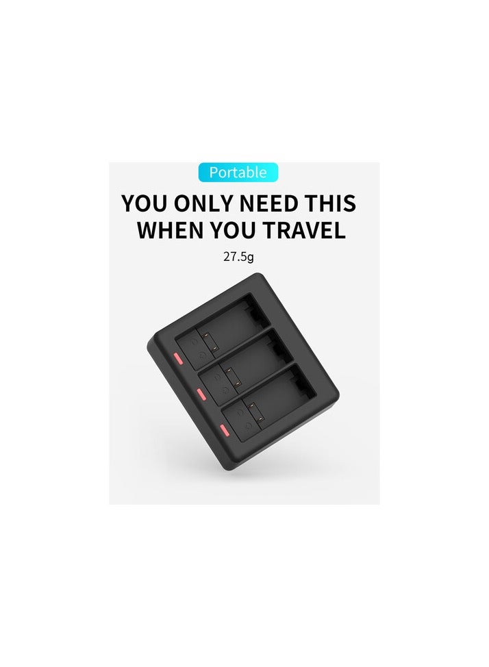 3 Channel Battery Charger For Gopro Hero9 Black