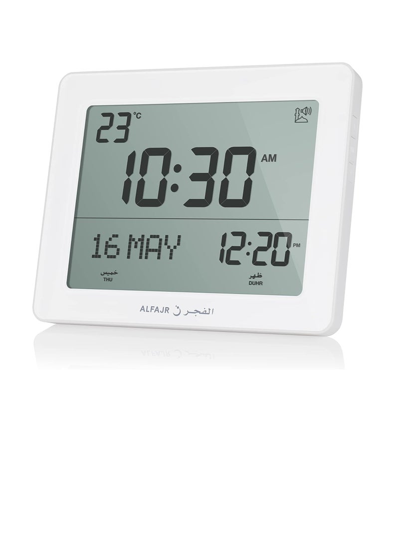 Alfajr Azan table and wall clock White