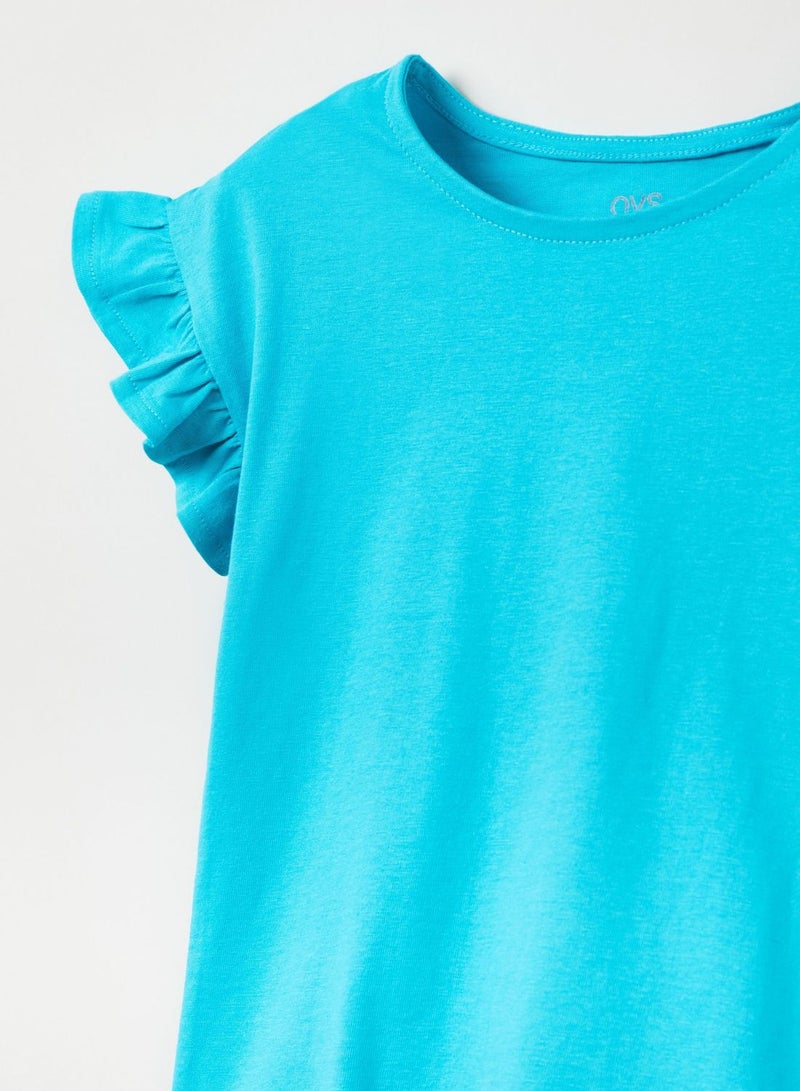 OVS Cotton T-Shirt With Flounces
