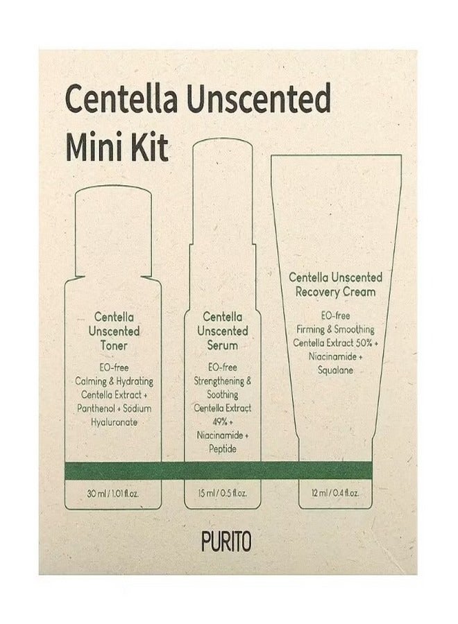 Centella Unscented Mini Kit 3 Piece Kit