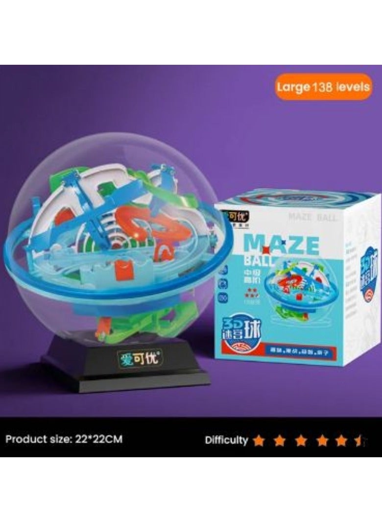 3D Maze Ball Puzzle Challenge Toy for Kids Obstacle Game 3D Maze Puzzle Montessori Balance Traine Clearance Game 138 Level