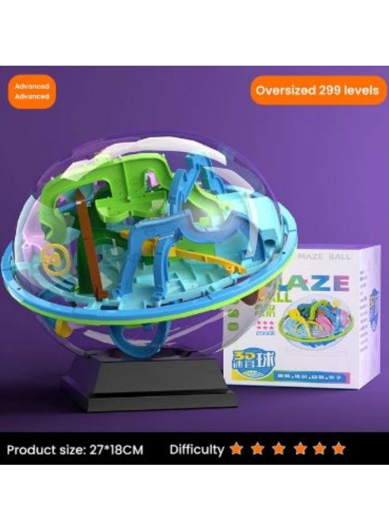 3D Maze Ball Puzzle Challenge Toy for Kids Obstacle Game 3D Maze Puzzle Montessori Balance Traine Clearance Game 299 Level