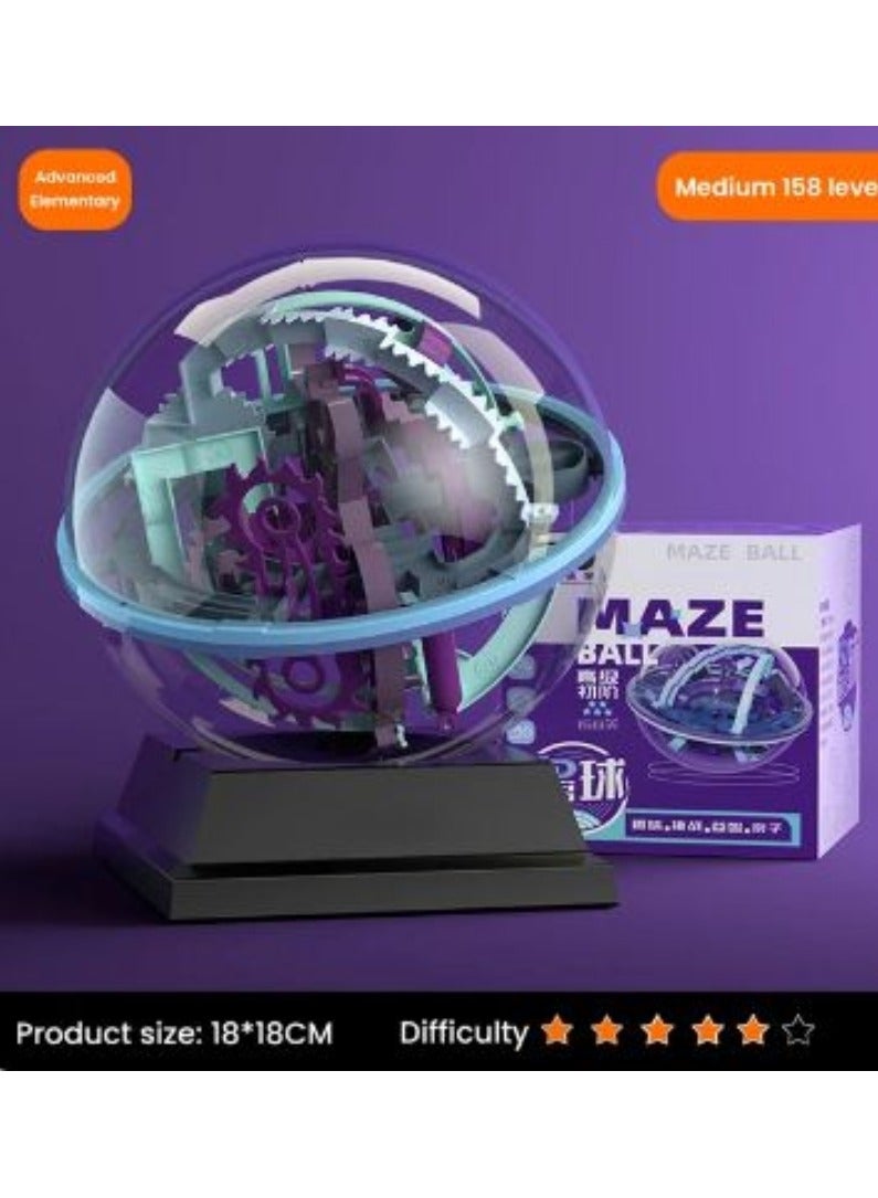 3D Maze Ball Puzzle Challenge Toy for Kids Obstacle Game 3D Maze Puzzle Montessori Balance Traine Clearance Game 158 Level