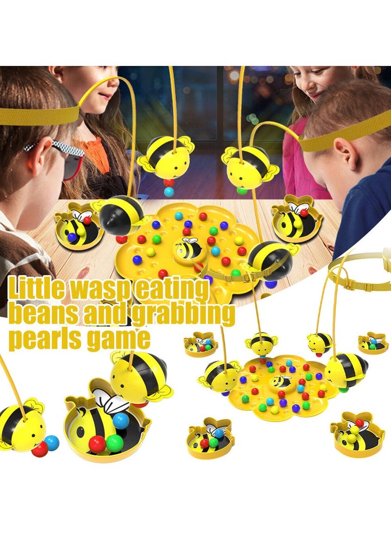 Child Clumsy Little Bumblebee Board Game Bees Eating Beans Puzzle Fishing Toys