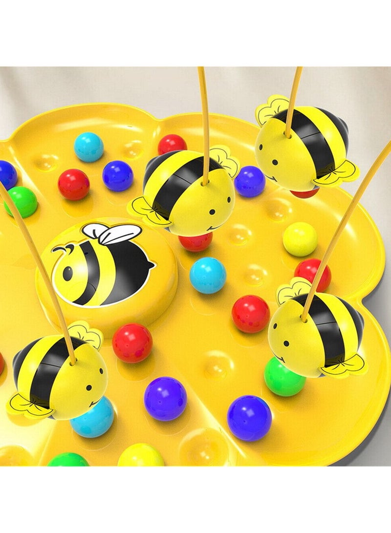 Child Clumsy Little Bumblebee Board Game Bees Eating Beans Puzzle Fishing Toys