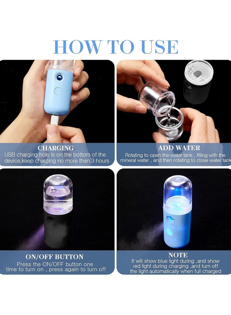 Mini Portable Humidifier Facial Steamer Beauty Device Moisturizing Spray Cold Spray Appliance Rechargeable Nano Spray