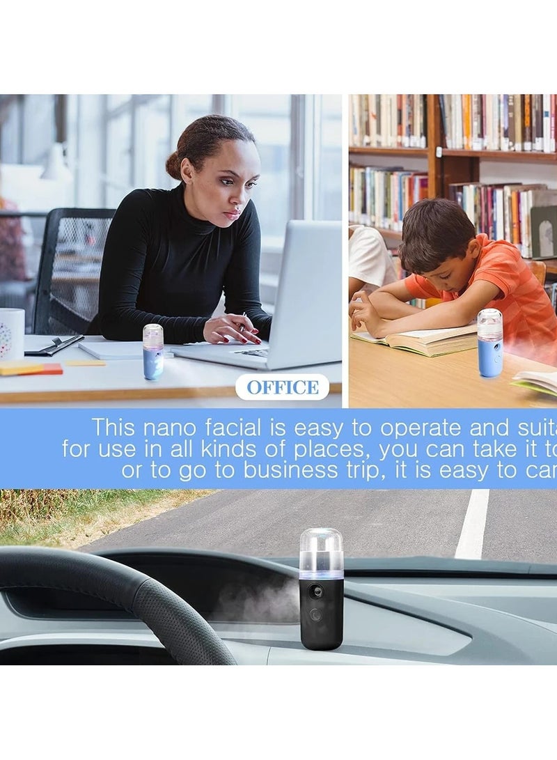 Mini Portable Humidifier Facial Steamer Beauty Device Moisturizing Spray Cold Spray Appliance Rechargeable Nano Spray