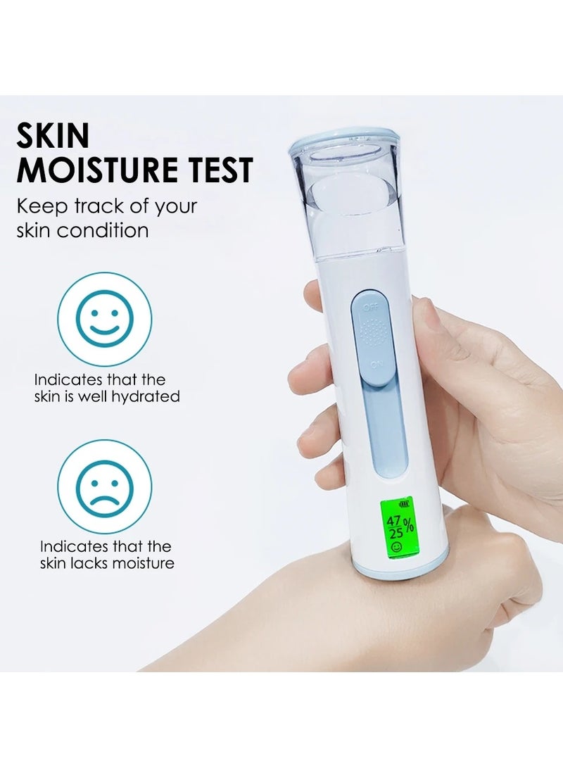 Handheld Nano Mist Sprayer Beauty Instrument Mini Moisturizing Humidifier Skin Care LED Display Portable Facial Steamer Nebulizer