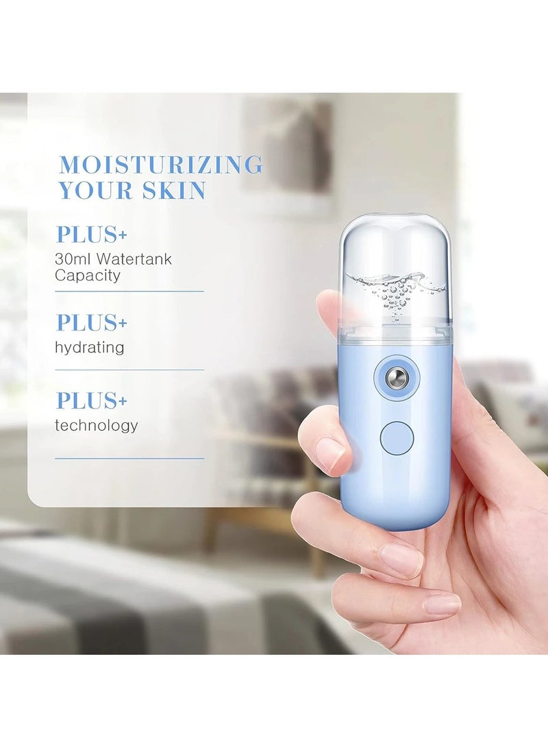 Mini Portable Humidifier Facial Steamer Beauty Device Moisturizing Spray Cold Spray Appliance Rechargeable Nano Spray
