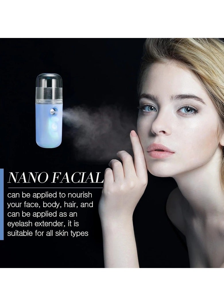 Mini Portable Humidifier Facial Steamer Beauty Device Moisturizing Spray Cold Spray Appliance Rechargeable Nano Spray