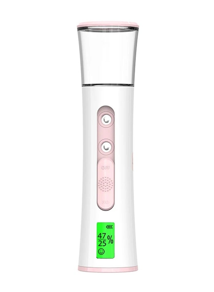 Handheld Nano Mist Sprayer Beauty Instrument Mini Moisturizing Humidifier Skin Care LED Display Portable Facial Steamer Nebulizer