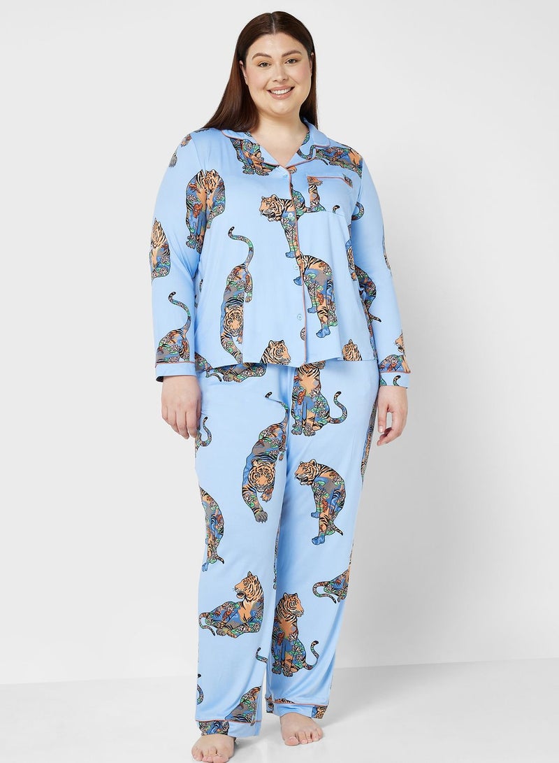 Printed Shirt & Pyjama Set