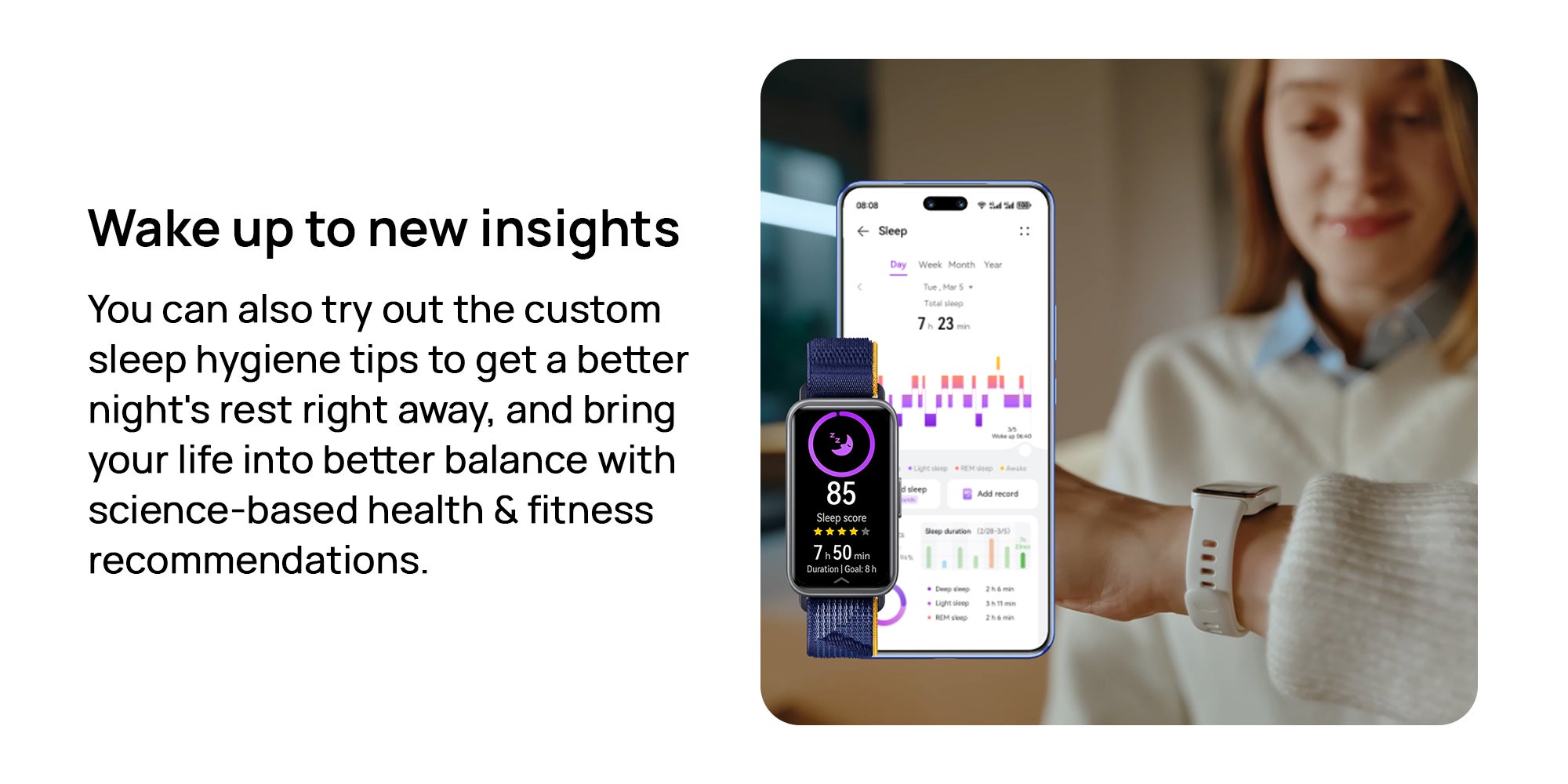 Band 9 Smart Watch, Ultra-Thin Design And Comfortable Wearing, Scientific Sleep Analysis, Durable Battery Life, IOS And Android Lemon Yellow