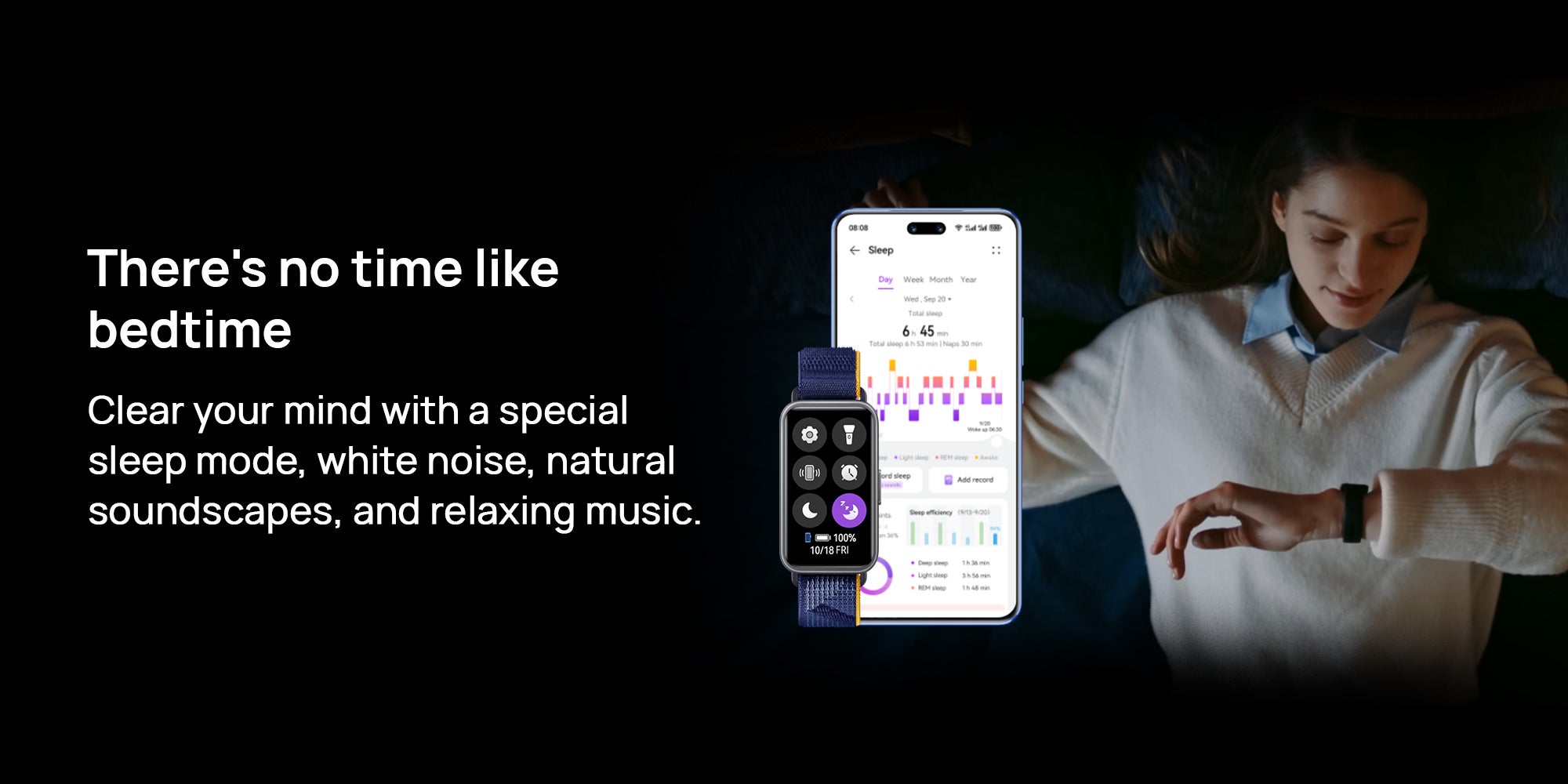 Band 9 Smart Watch, Ultra-Thin Design And Comfortable Wearing, Scientific Sleep Analysis, Durable Battery Life, IOS And Android White