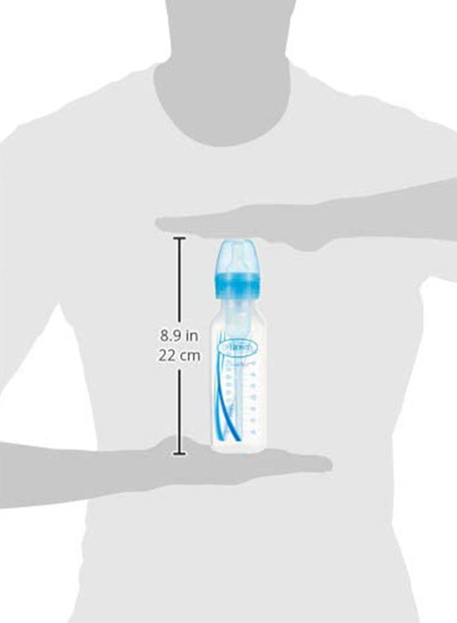 8 Oz/250 Ml Anti-Colic Pp Narrow Options+ Bottle - Blue, 2-Pack