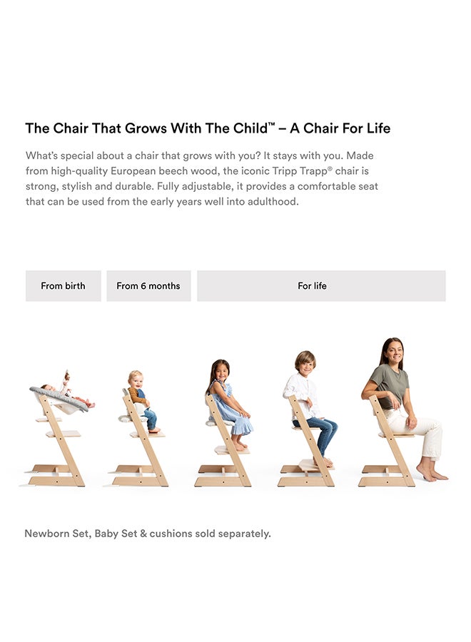 Tripp Trapp Chair Adjustable, Convertible Baby High Chair For Toddlers , Children And Adults Convenient, Comfortable And Ergonomic Classic Design Serene Pink