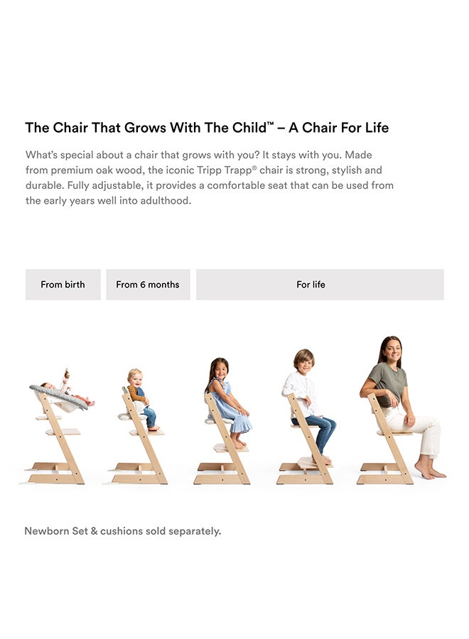Tripp Trapp High Chair With Baby Set Adjustable, Convertible Chair For Children And Adultsergonomic And Classic Design - Black