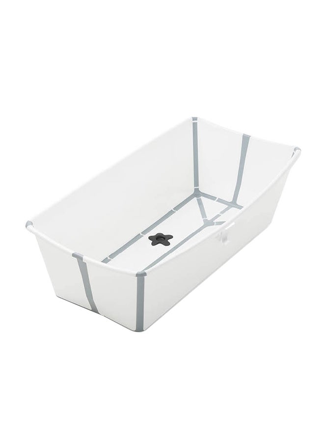 Flexi Bath X - Large, Transparent Blue Spacious Foldable Baby Bath Tublight Weight And Easy To Store Convenient To Use At Home Or When Travelling Best For Ages 0 - 6, White