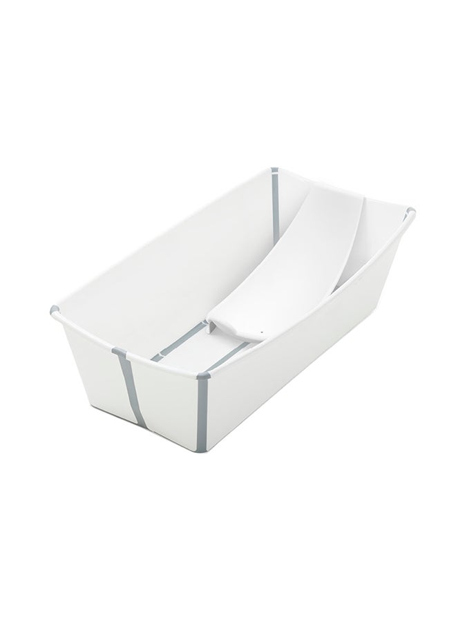 Flexi Bath X - Large, Transparent Blue Spacious Foldable Baby Bath Tublight Weight And Easy To Store Convenient To Use At Home Or When Travelling Best For Ages 0 - 6, White