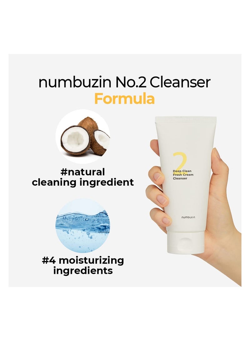 numbuzin No.2 Deep Clean Fresh Cream Cleanser (120ml)