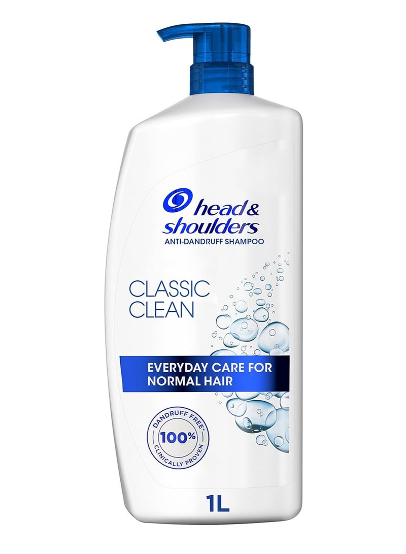 Head & Shoulders Classic Clean, Anti-Dandruff Shampoo for Normal Hair, 1 L