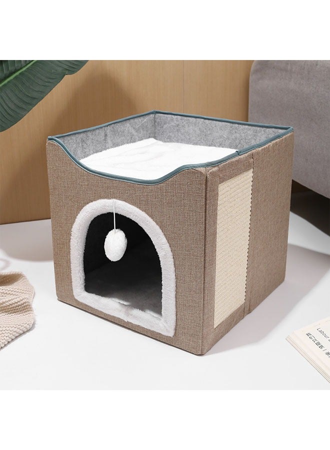 Foldable Double Layer Square Cat Sleeping House