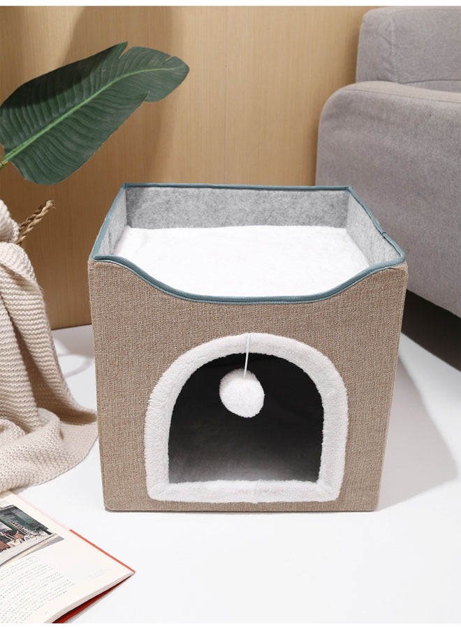 Foldable Double Layer Square Cat Sleeping House