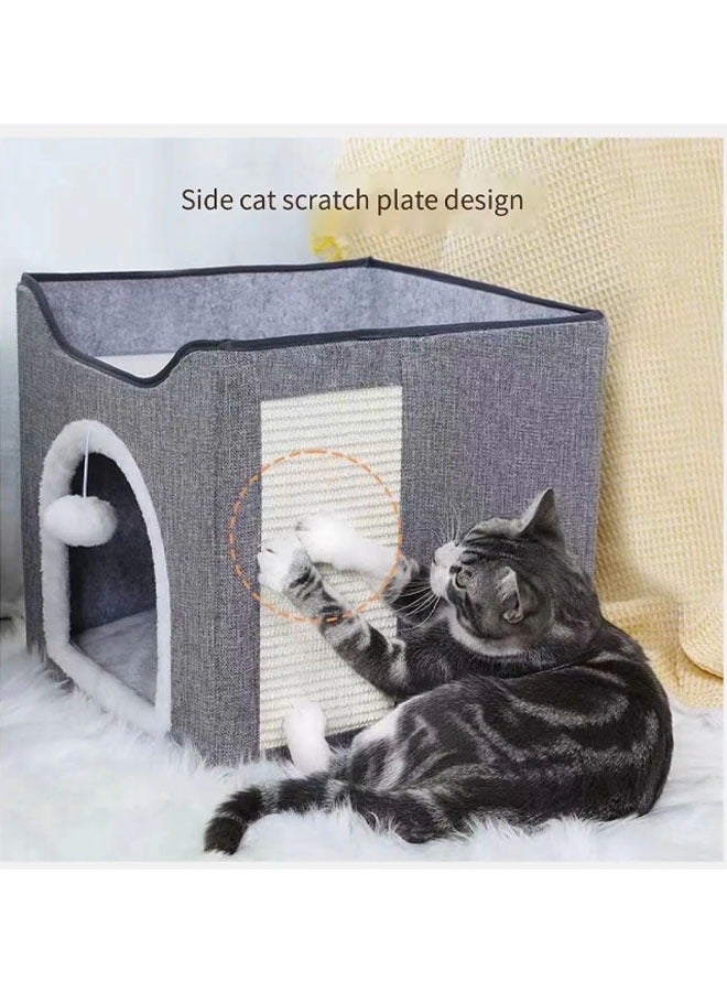 Foldable Double Layer Square Cat Sleeping House