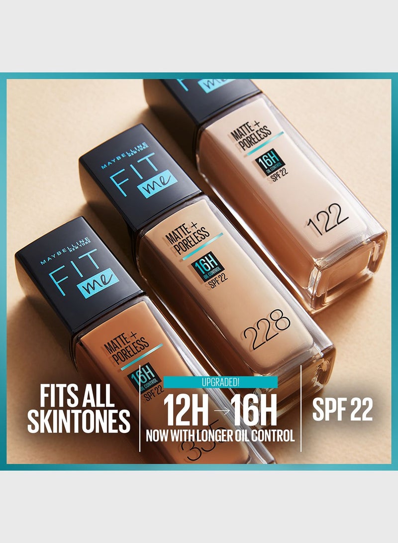 Fit Me Foundation Matte & Poreless Foundation 16H Oil Control with SPF 22 - 228