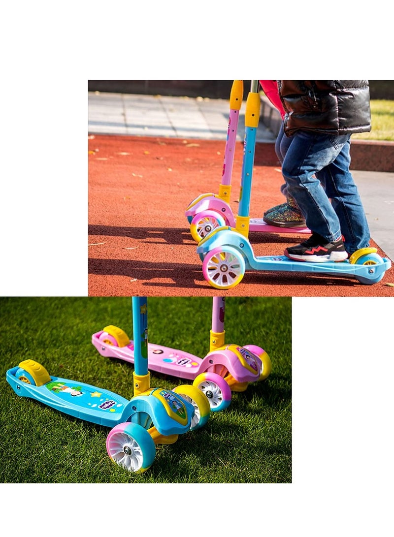 COOLBABY Child Scooter 3 Wheels Folding Foot Scooters LED Shine Balance Bike Adjustable Height Skateboard Kick Scooter For Kids Sport Toy