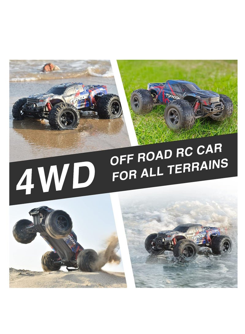 AKDC RC Cars, Hobby Grade 4WD 60+ KM/H Fast Speed Remote Control Truck, All Terrain Off Road Electric Buggy with 2000 mAh Modular Battery for Adults and Boys (Advanced Modding Support)