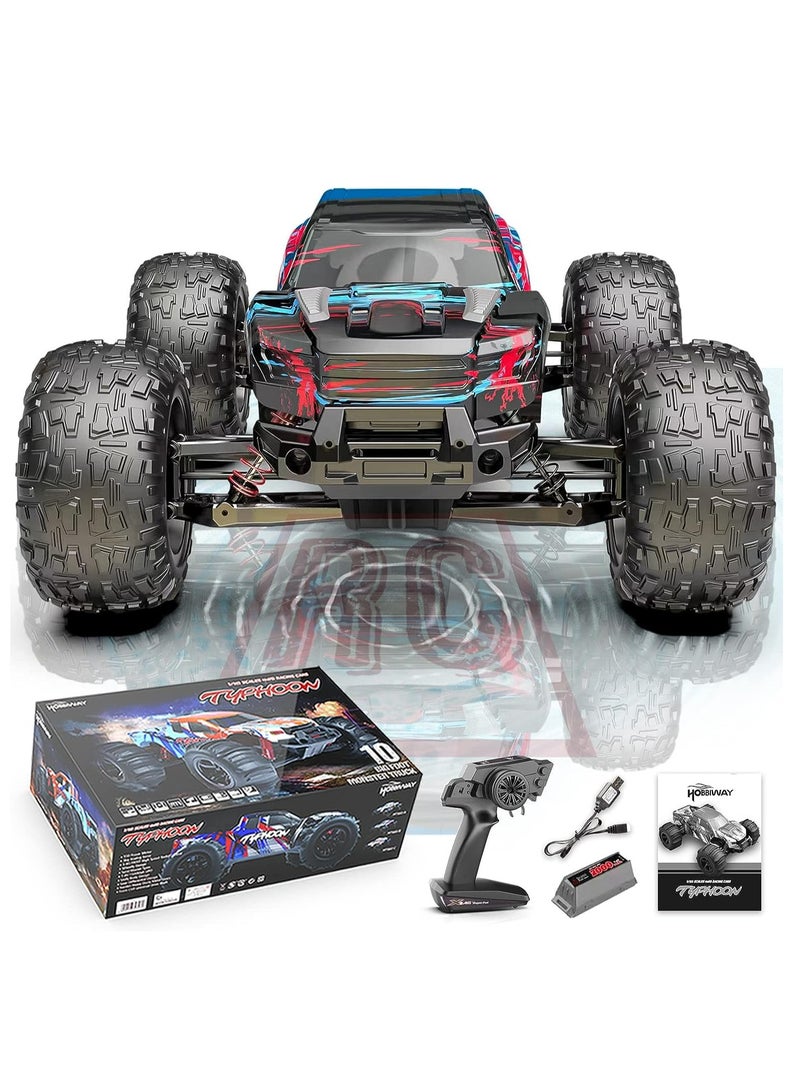 AKDC RC Cars, Hobby Grade 4WD 60+ KM/H Fast Speed Remote Control Truck, All Terrain Off Road Electric Buggy with 2000 mAh Modular Battery for Adults and Boys (Advanced Modding Support)