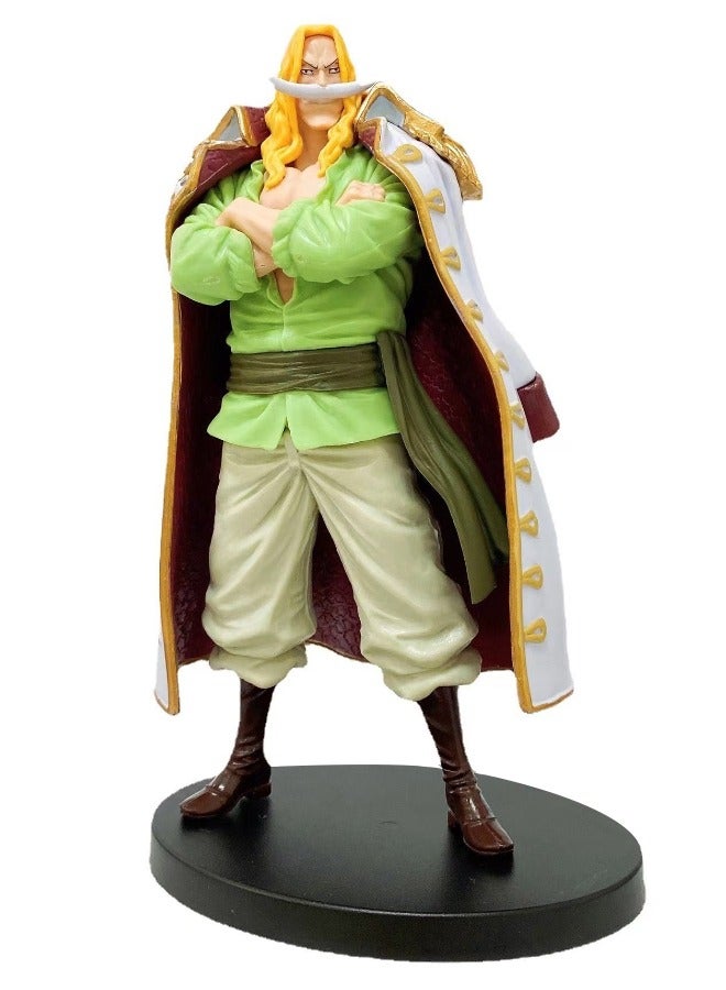 Anime One Piece Action Figure, Whitebeard Pirates Edward Newgate Figure, Young Whitebeard Action Figure with Base, Collectible Model Statue Anime Figure Toy 18.5cm