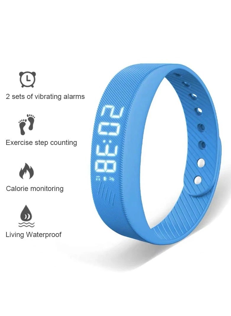 Smart Sports Bracelet with Vibrating Alarm Clock, Running Pedometer Bracelet for Male and Female Students
