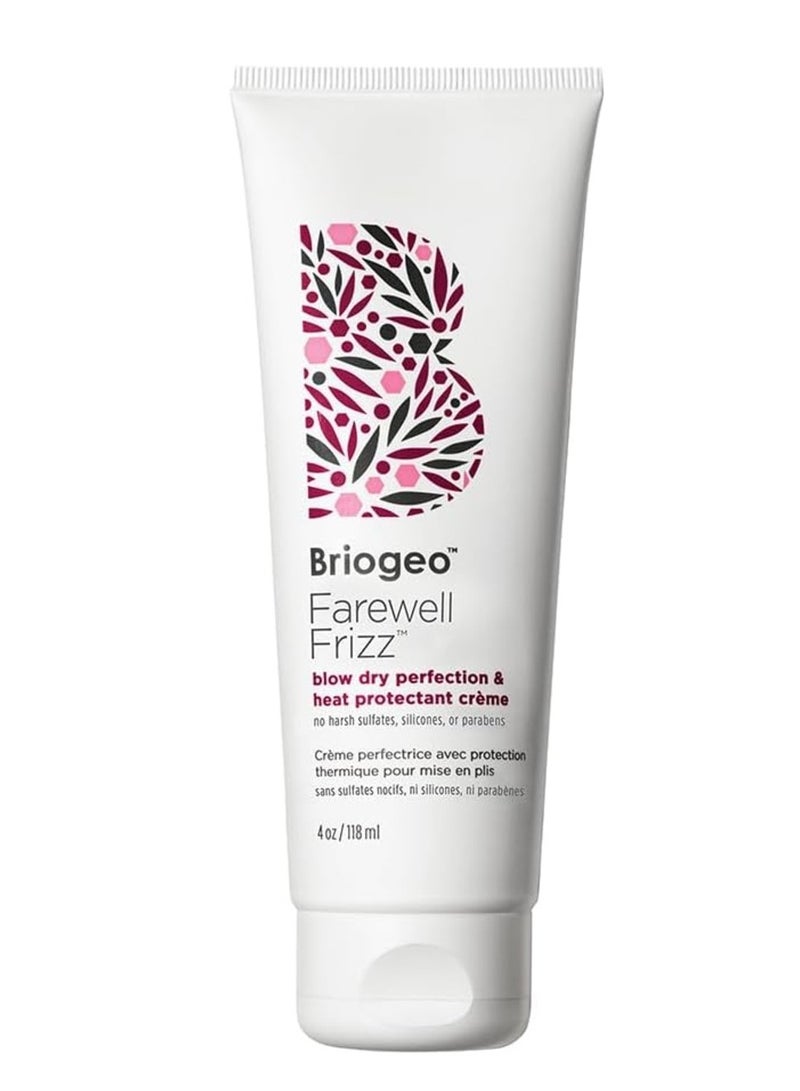 BRIOGEO Farewell Frizz Blow Dry Perfection Heat Protectant Cream, 118ml