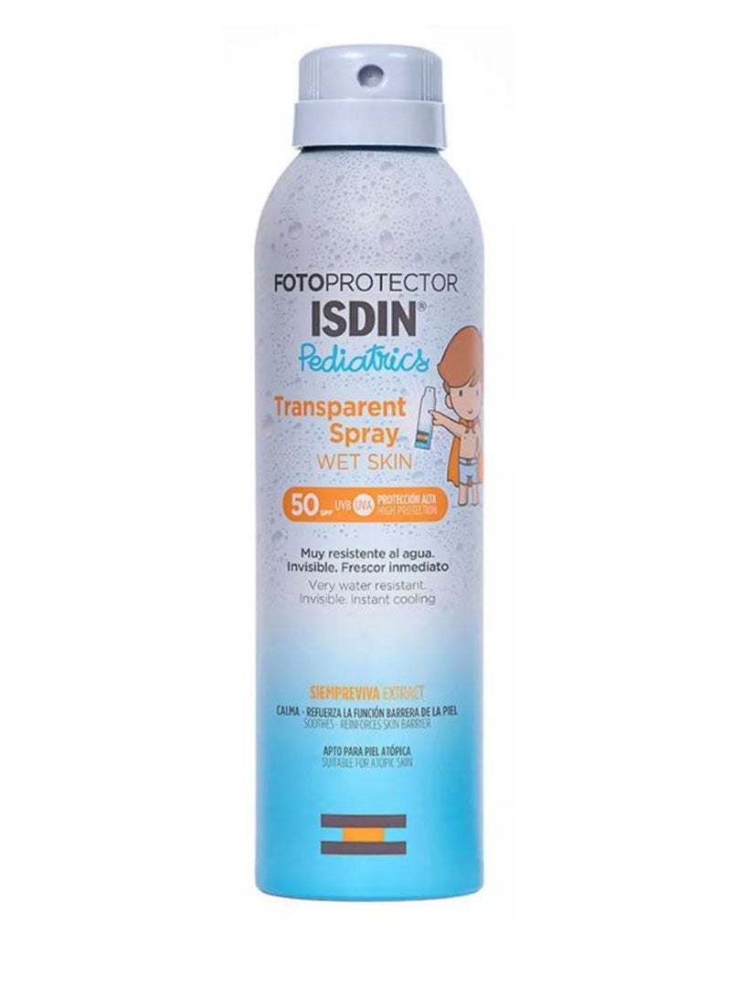 Isdin Pediatrics Fotoprotector Wet Skin Transparent Spray With SPF50+ 250ml