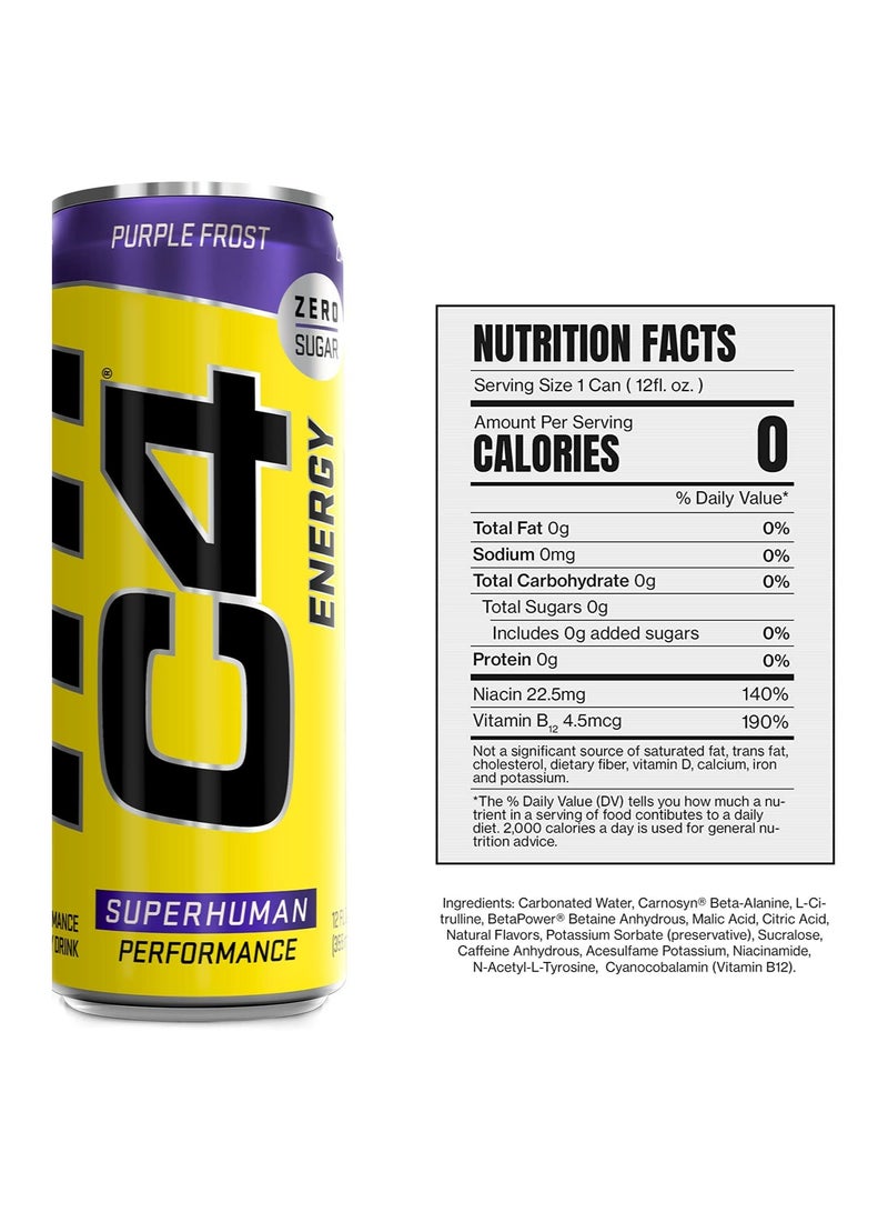 C4 Original Sugar Free Energy Drink 12 Fl Oz (Pack of 12)