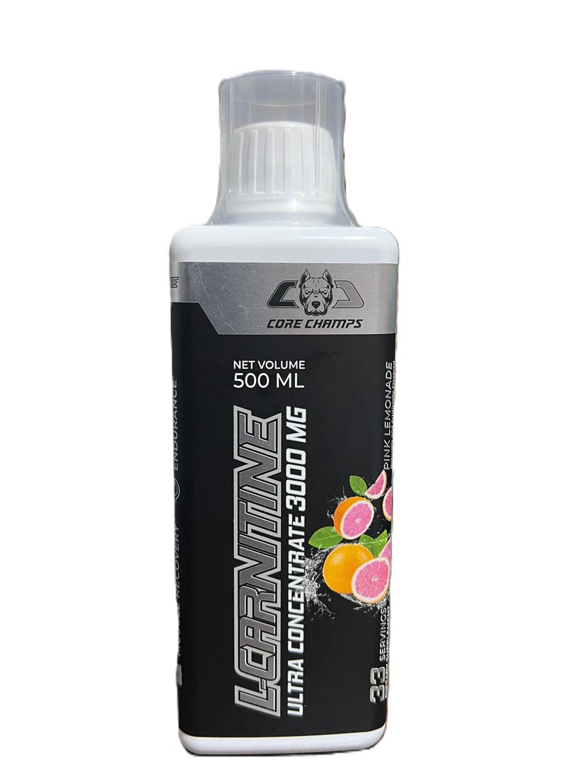 Core Champs L-Carnitine 500ML Pink Lemonade 33 Servings