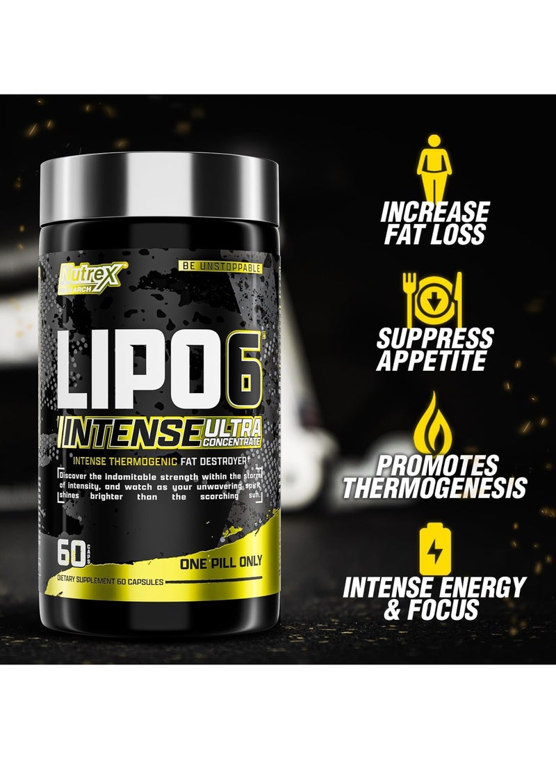 Lipo 6 Black Intense 60 Capsules 60 Servings 80g