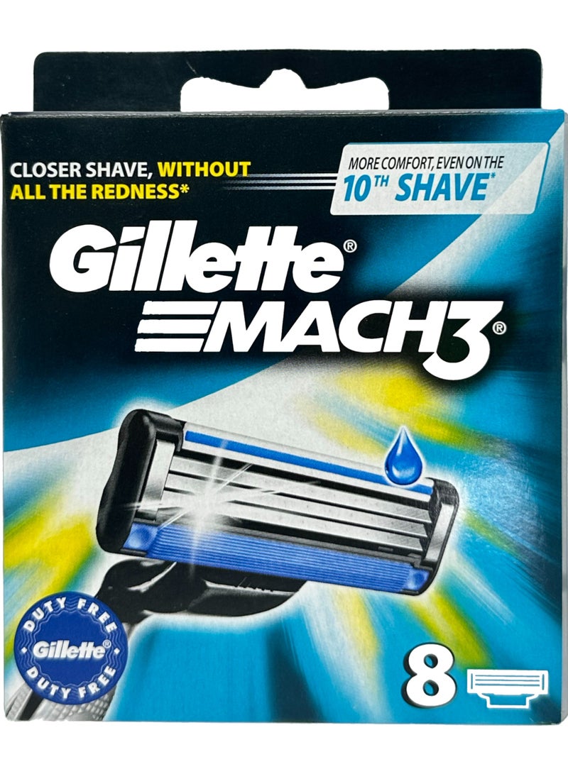 Gillette Mach 3 Blades 8's Pack