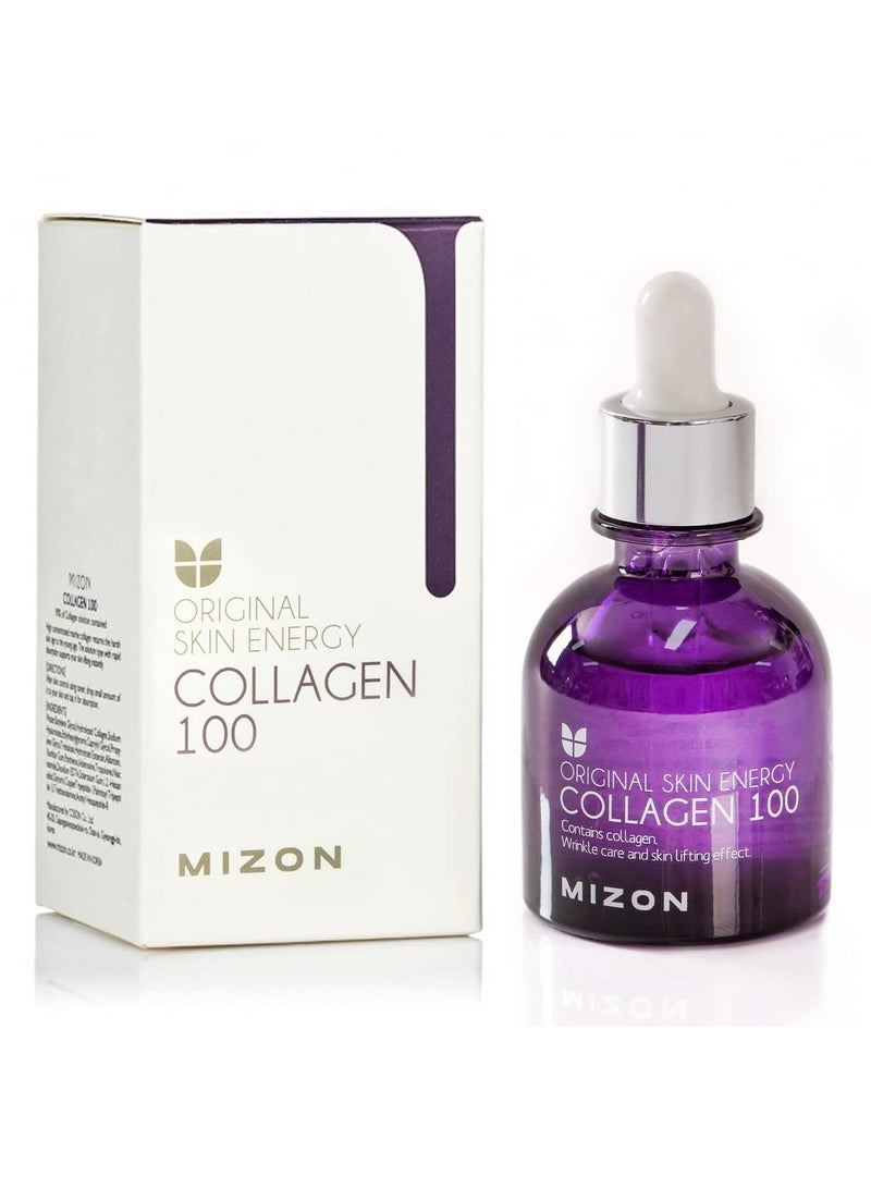 MIZON Collagen 100 Collagen Serum Original Skin Energy Facial Care Improve Skin Texture Moisturizing Boost Skin Elasticity For Face Wrinkles (30ml, 1.01 fl oz)