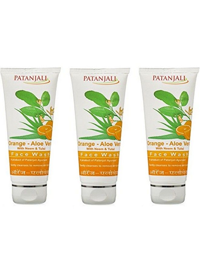 Orange And Aloevera Face Wash 60G Pack Of 3
