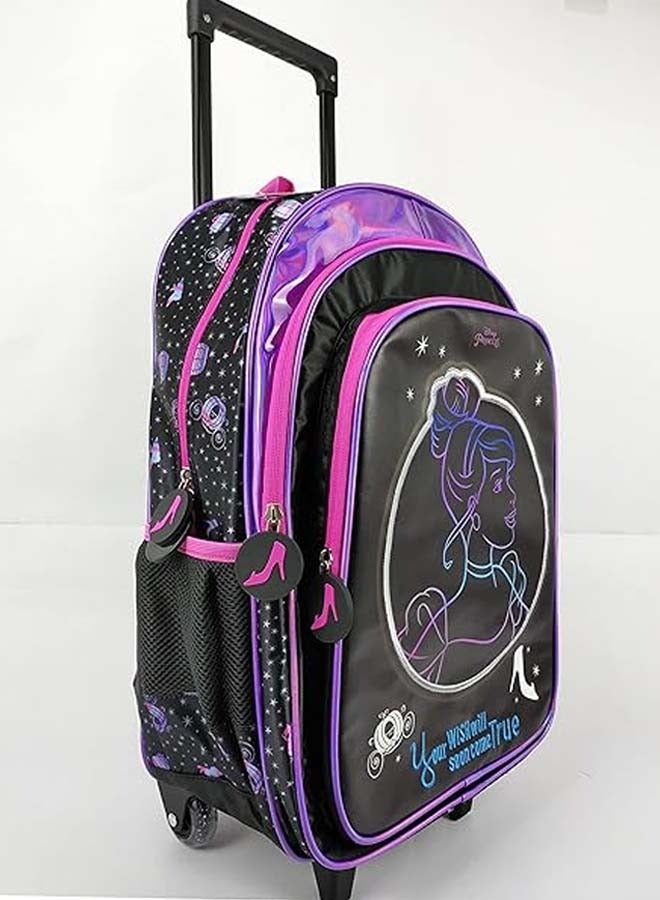 Disney Princess Somewhere over The Rainbow Trolley Backpack, 18 inches
